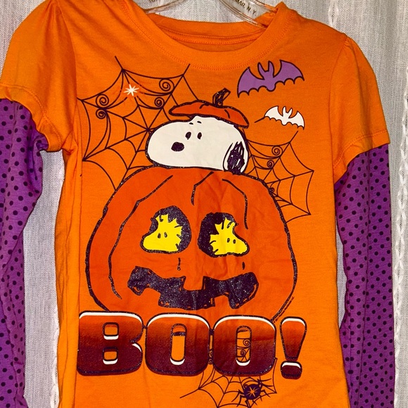 Peanuts Halloween “Boo” long sleeve t-shirt. Girls Sz XL (13-14) circa 2011 - Picture 3 of 5